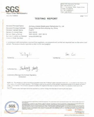 ferrosilicon sgs certificate